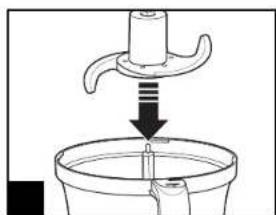 HAMILTON BEACH 70570 Big Mouth - Cómo Usar la Cuchilla Picadora/Mezcladora (con el Tazón Grande) (Pulso o Velocidades 1–3) - 2