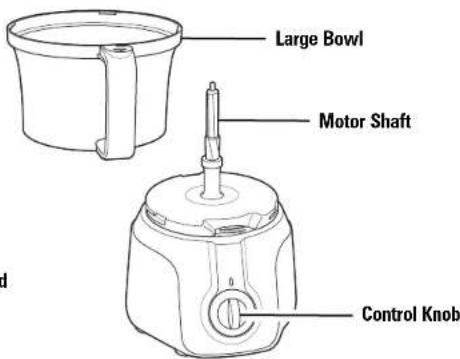 Large Bowl Motor Shaft Control Knob
