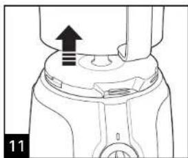 Diagram of a mechanical component with an arrow indicating upward motion (no text or symbols present)