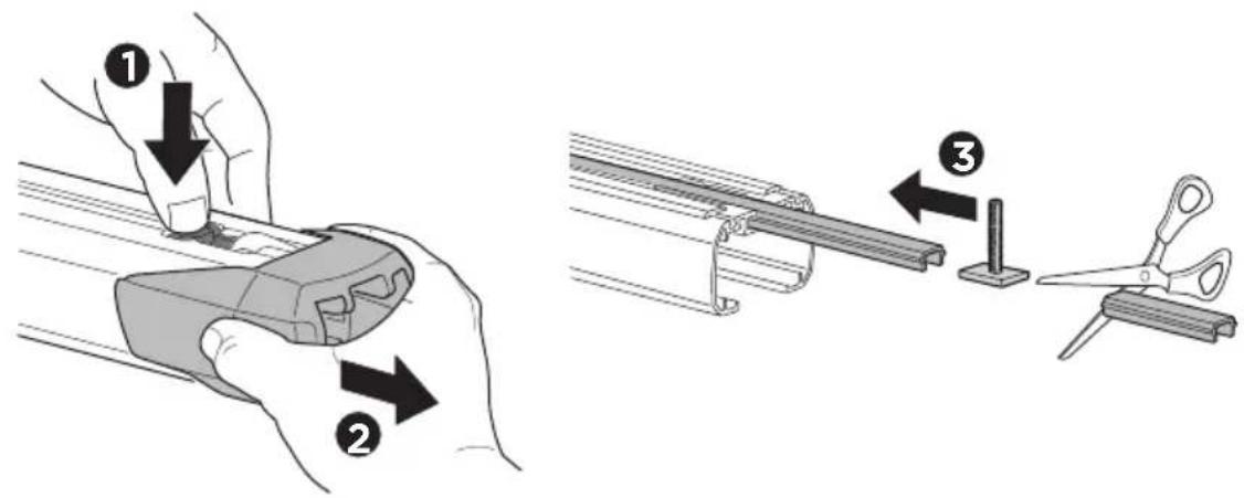 Technical diagram showing three-step steps of a tool application: tool tip, tool holder, and cutting tool.