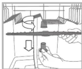 Hotpoint Ariston LSTF 7B019 EU - Nettoyer les bras de lavage - 1