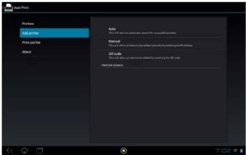 ACER Iconia Tab A511 - Ajouter une imprimante - 1