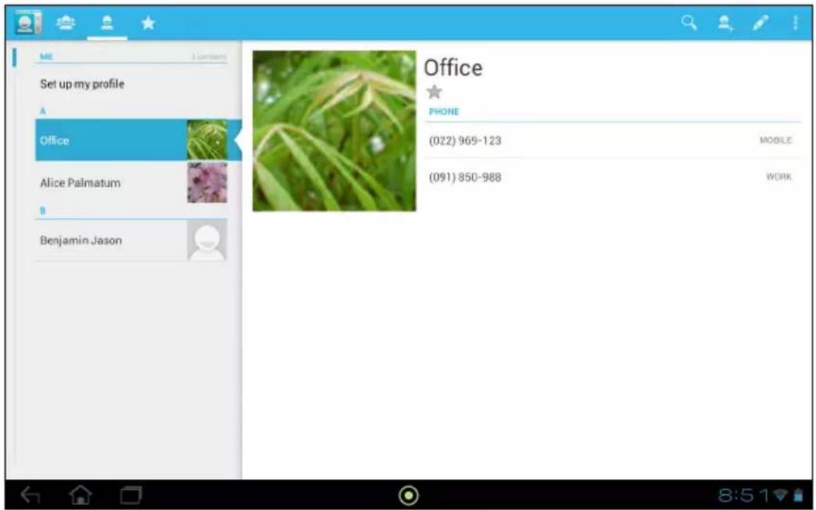ME Set up my profile A Office Alice Palmatum B Benjamin Jason Office * PHONE (022) 969-123 MOBILE (091) 850-988 WORK