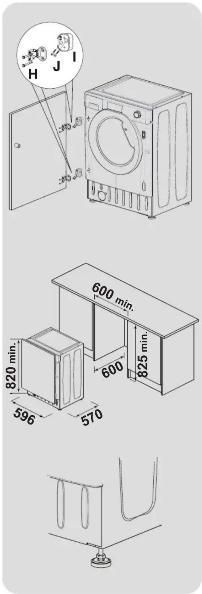 H J I 600 min. 825 min. 600 820 min. 596 570