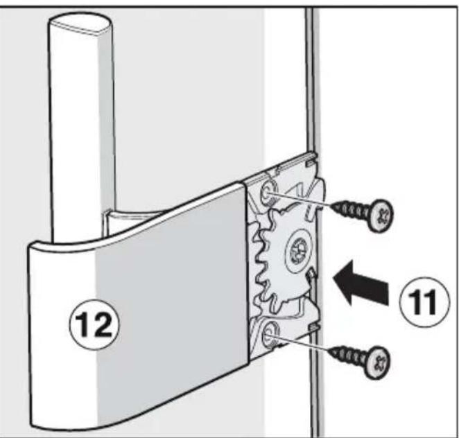 Technical diagram showing mechanical assembly with numbered components and directional arrows indicating movement or force.