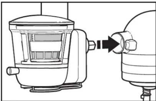 KITCHENAID 5KSM1JA - Attaching the Juicer assembly to the Stand Mixer - 3