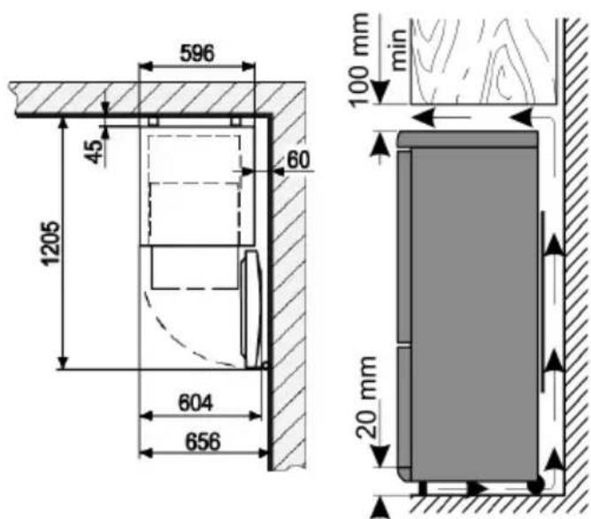 596 45 1205 60 604 656 100 mm min 20 mm
