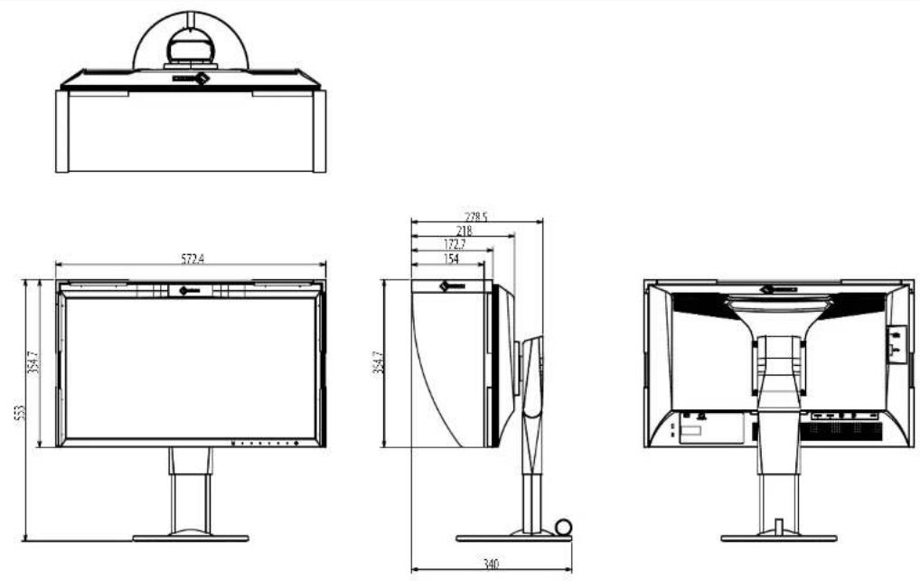 EIZO ColorEdge CG248-4K - - Dimensions - 2