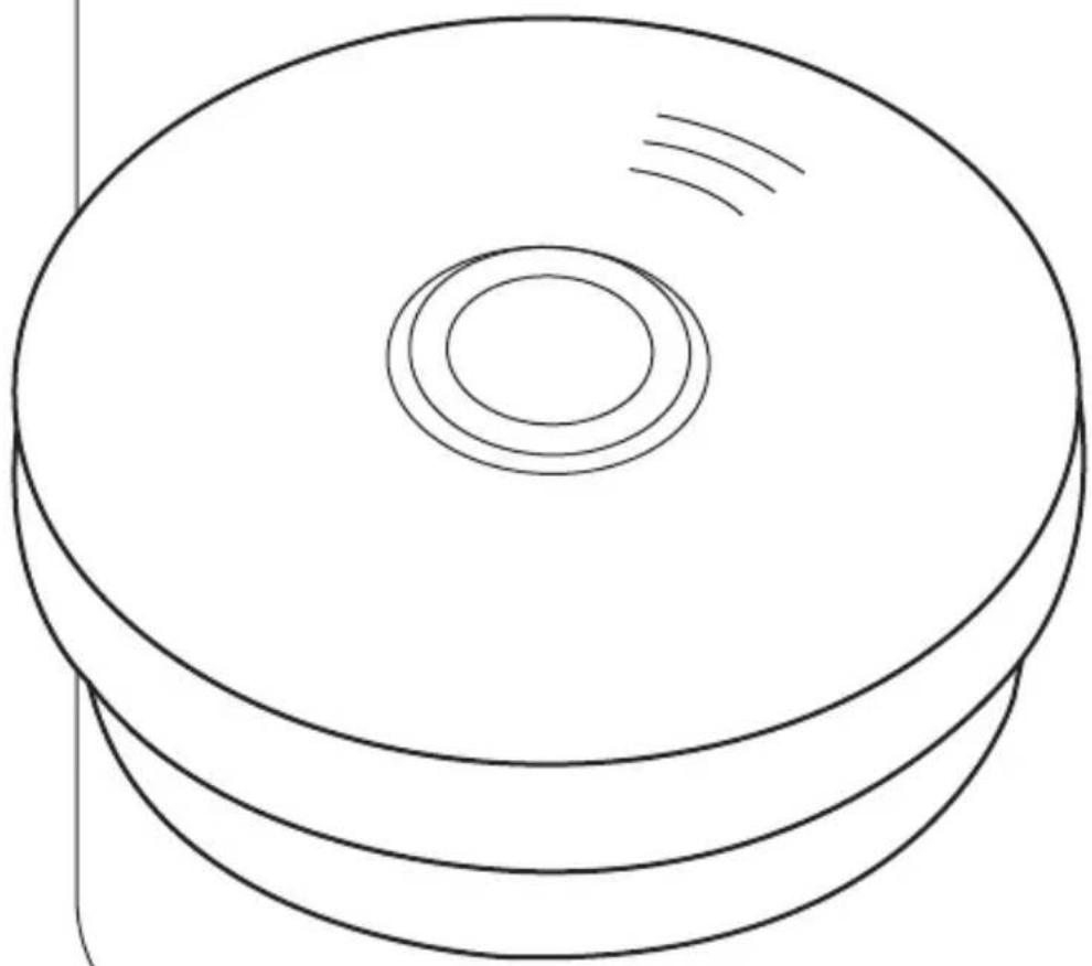 Line drawing of a CD or DVD disc with concentric rings and ventilation slots (no text or symbols)