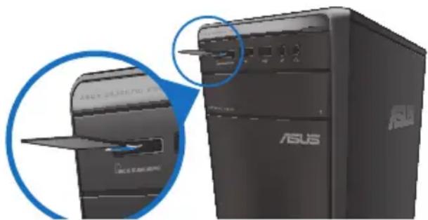 ASUS M11AD - Χρήση του αναγνώστη καρτών - 1