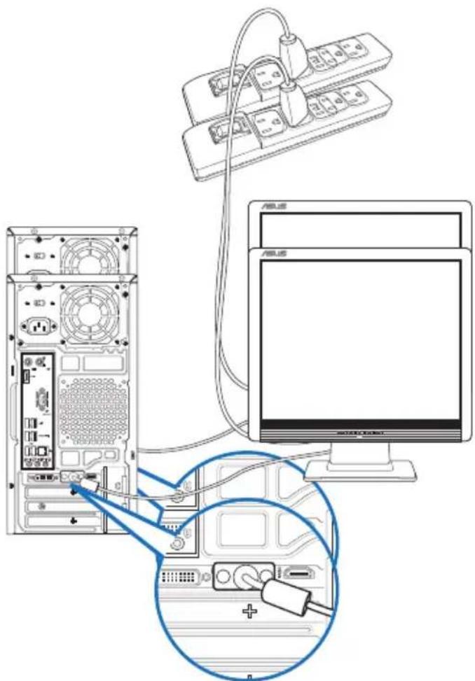 ASUS M11AD - Για να συνδέσετε μια εξωτερική οθόνη στην κάρτα γραφικών ASUS: - 2