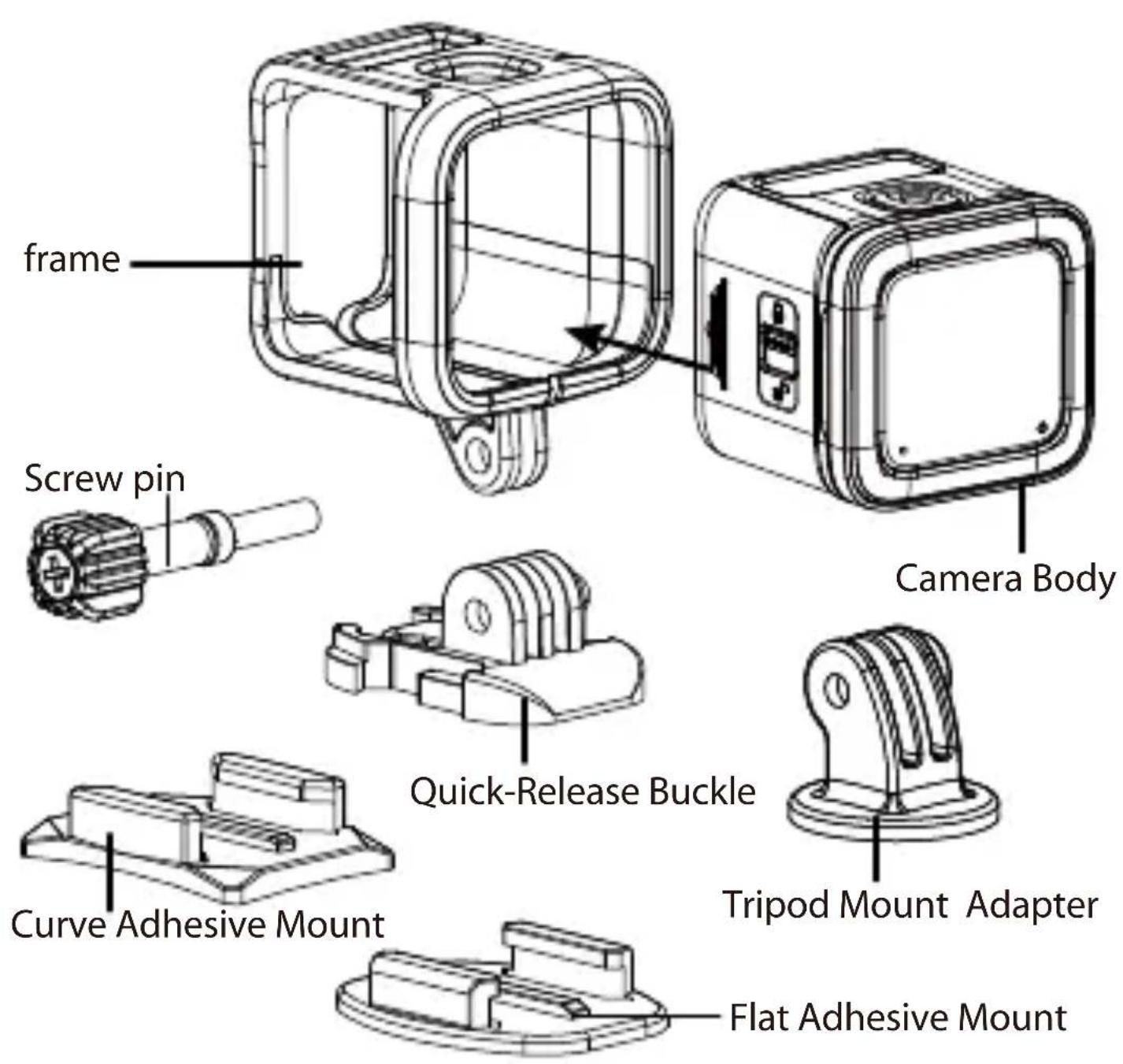 ROLLEI Actioncam 500 Sunrise - Mounting the Camera - 1