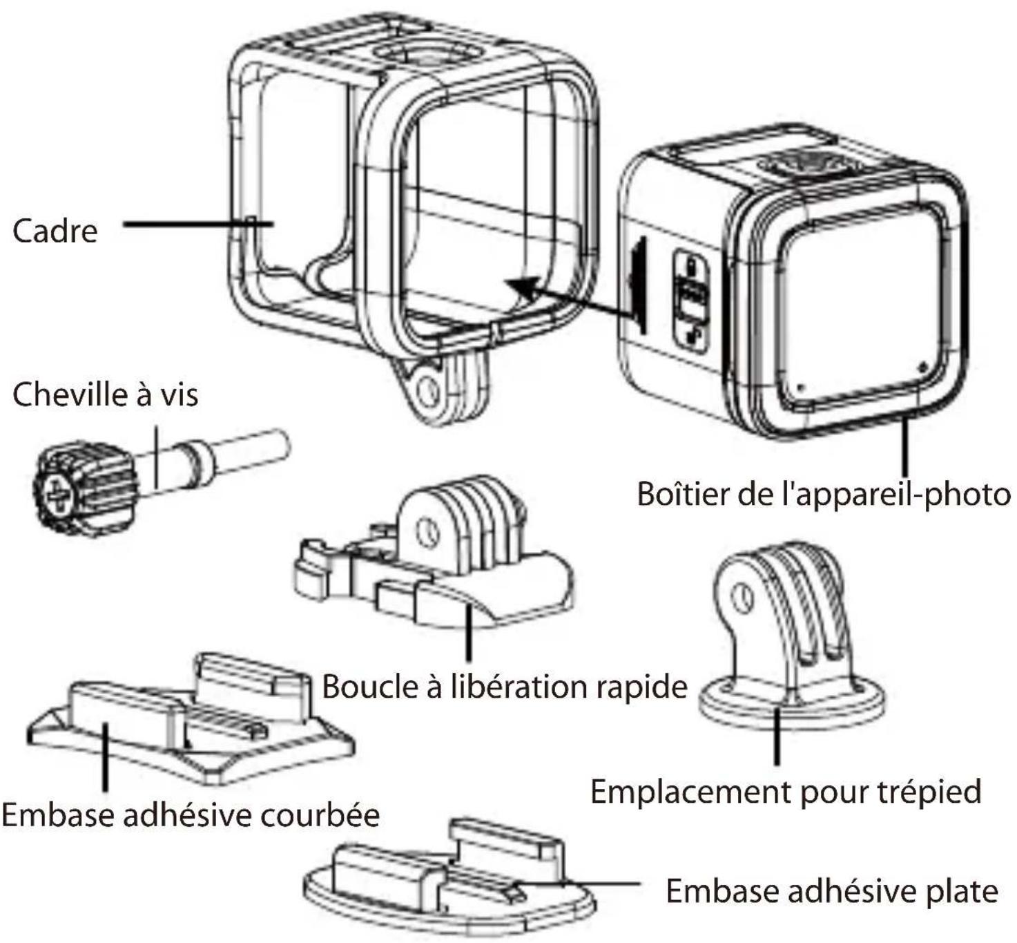 ROLLEI Actioncam 500 Sunrise - Montage de l'appareil-photo - 1
