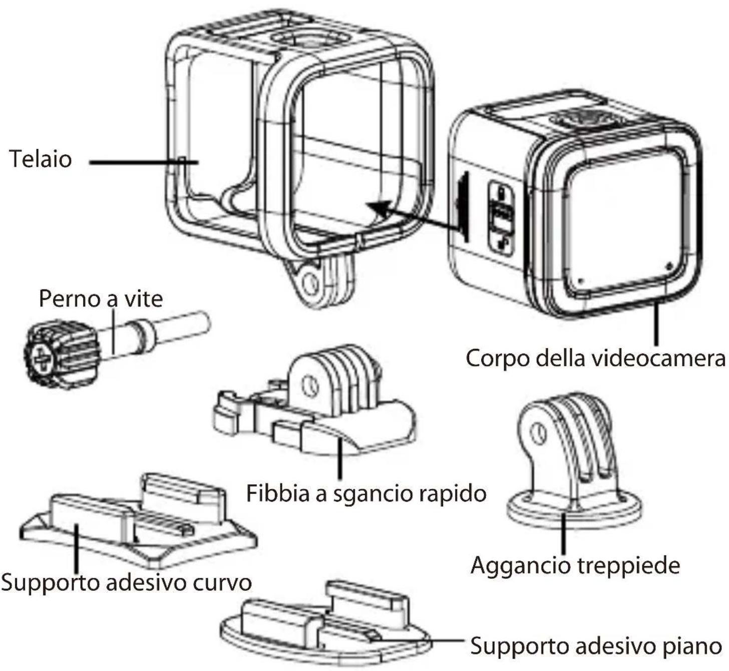 ROLLEI Actioncam 500 Sunrise - Montaggio della videocamera - 1