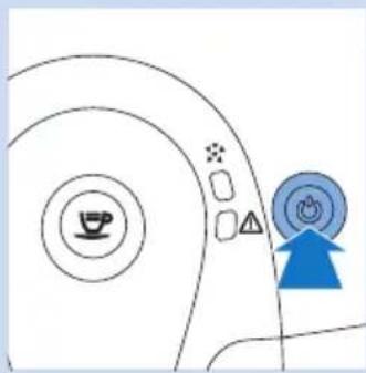 Simple line drawing of a car's wheel with a coffee cup icon and a blue robot head icon (no text or symbols)