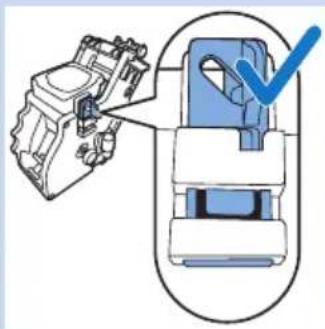Diagram of a mechanical assembly with a blue checkmark indicating a specific part (no text or symbols present)