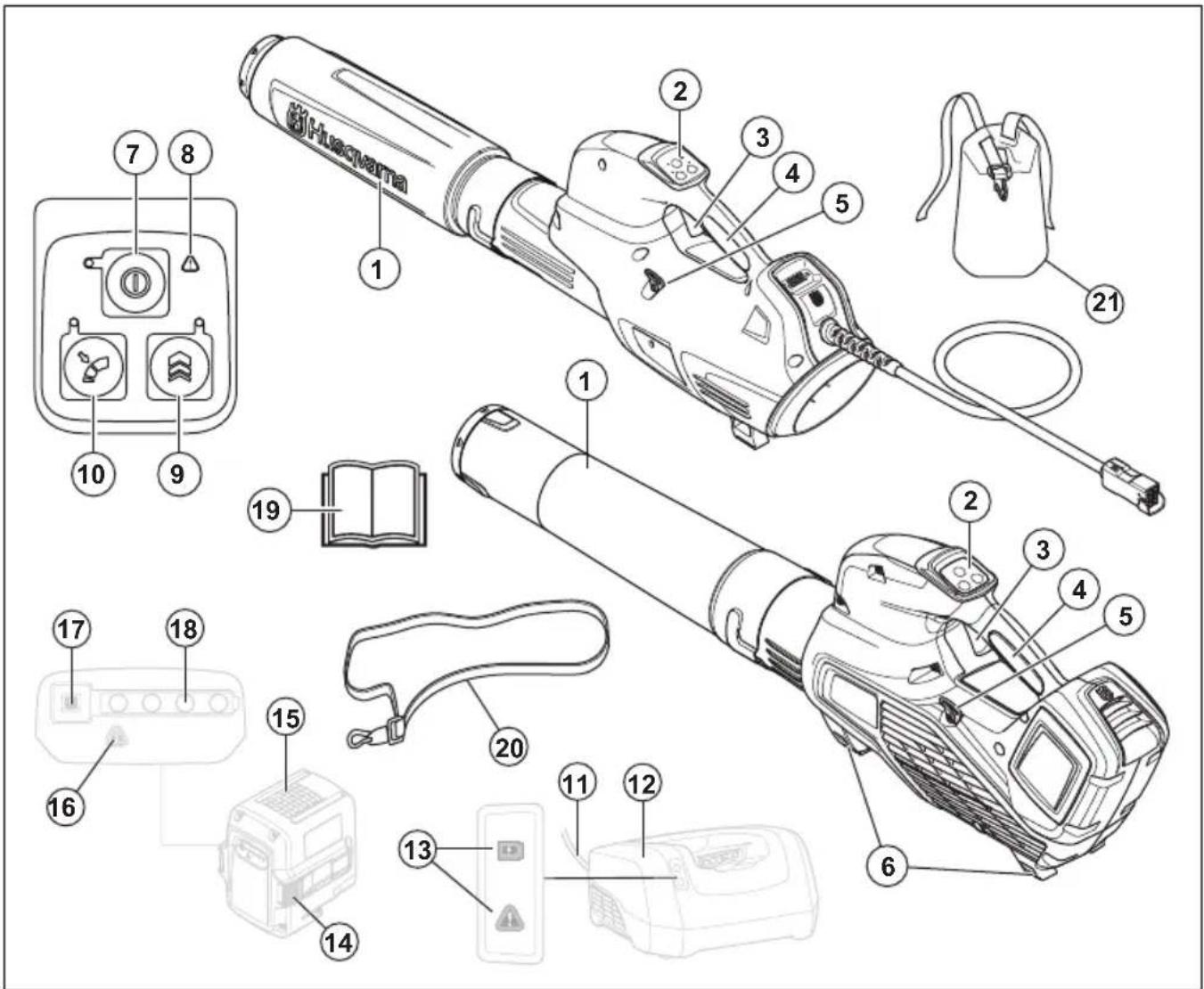 HUSQVARNA 536LiB - Illustrazione del prodotto - 1