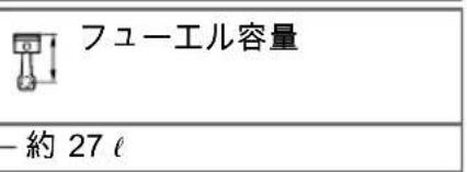 フューエル容量 - 約 27 ℓ