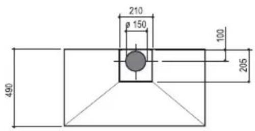 210 ø 150 100 205 490