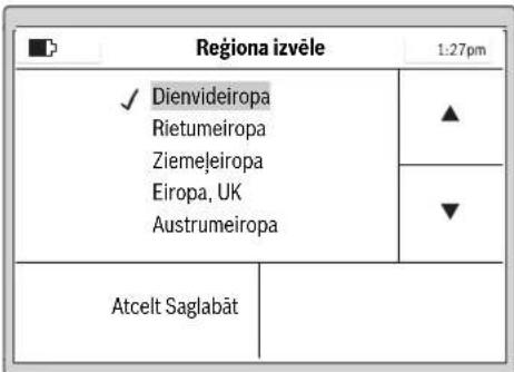 Regiona izvèle 1:27pm ✓ Dienvideiropa Rietumeiropa Ziemejeiropa Eiropa, UK Austrumeiropa ▲ ▼ Atcelt Saglabāt
