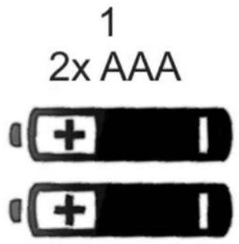1 2x AAA
