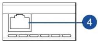 Diagram of a device with a labeled connection point (no text or symbols beyond the number 4)