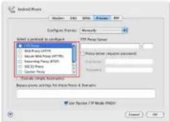 Android Phone Macron DNS WINS Phone FTP Configure Preview: Mensady Select a practical to configure FTP Proxy WIFI Proxy (WIT) Secure WIFI Proxy (WITR) Singular Proxy (SFS) SOCO Proxy Custom Proxy FTP Proxy Server Price (other required password) Send Home Parameters Exclude Original Settings Reparati…