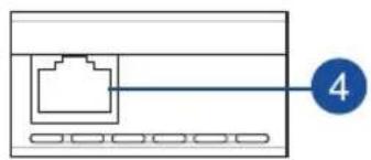 Pure diagram of a device with internal components and a numbered label (4), no text or symbols present.
