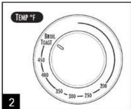 TEMP °F BROIL TOAST 450 480 350 200 300 - 250 2