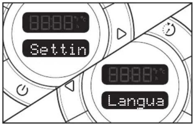 88:88 °F°C h Settin 88:88 °F°C h Langua