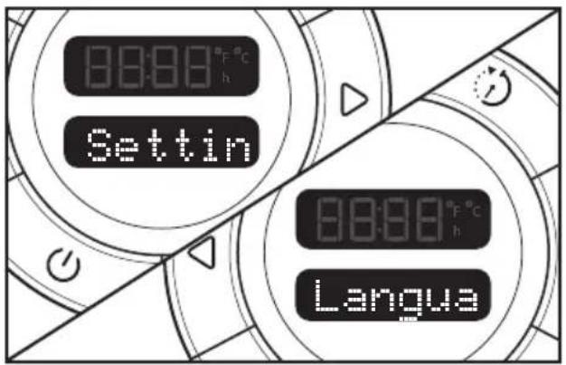 88:88 °F°C h Settin 88:88 °F°C h Langua