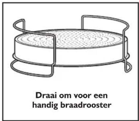 Draai om voor een handig braadrooster