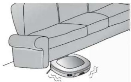 LG VR64604LV - Al messaggio vocale, "L'HomBot non può proseguire la pulizia. Controllare l'area attorno ad esso." - 1
