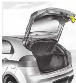 KIA Rio (2015) - MISE EN GARDE - Vérins de levage du hayon - 1
