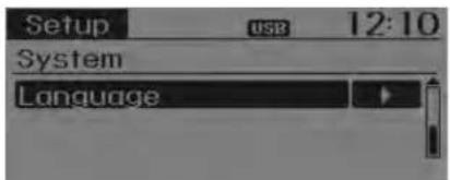 Setup USB 12:10 System Language
