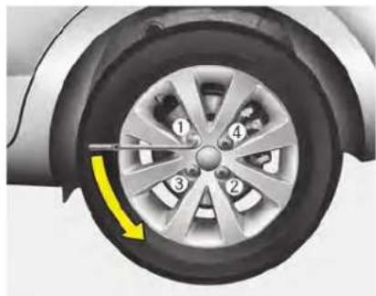 KIA Rio (2015) - Sortir et ranger la roue de secours - 3
