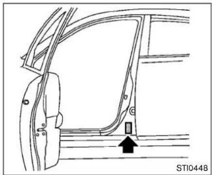 NISSAN Rogue Select (2015) - VEHICLE IDENTIFICATION NUMBER (VIN) PLATE - 3