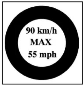 90 km/h MAX 55 mph