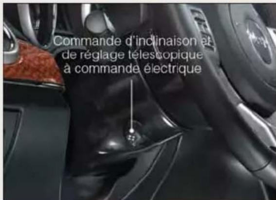 Commande d'indinaison et de réglage télescopique à commande électrique