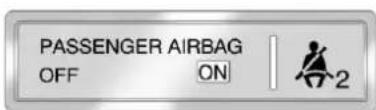 PASSENGER AIRBAG OFF ON 2