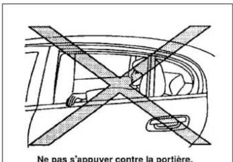 Ne pas s'appuyer contre la portière.