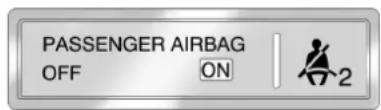 PASSENGER AIRBAG OFF ON 2