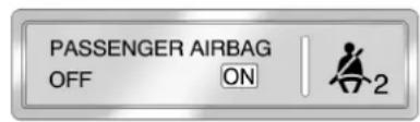 PASSENGER AIRBAG OFF ON 2