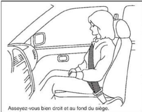 Asseyez-vous bien droit et au fond du siège.