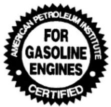 AMERICAN PETROLEUM INSTITUTE FOR GASOLINE ENGINES CERTIFIED