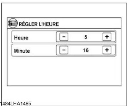 RÉGLER L'HEURE Heure - 5 + Minute - 16 +