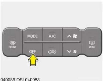 MODE A/C OFF 040086 OSL040088