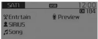 SAT1 USB 12:00 CH 184 Entrain Preview SIRIUS Song