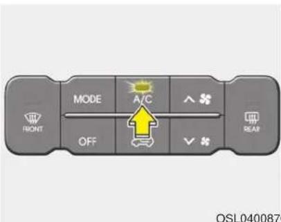 MODE A/C OFF REAR FRONT OSL0400876