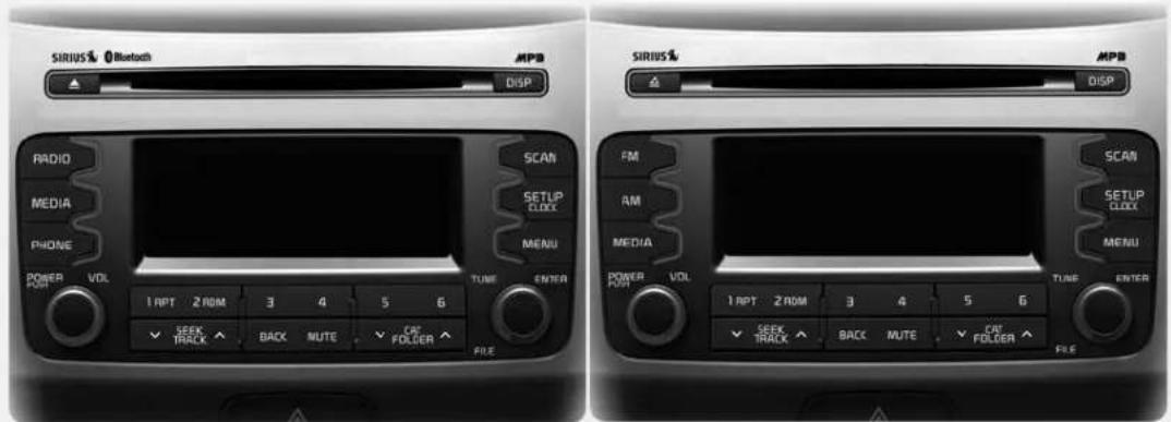 SIRIUS% Bluetooth MPB DISP RADIO MEDIA PHONE POWER VOL 1 RPT 2 ROM 3 4 5 6 SCAN SETUP CLOCK MENU TUNE ENTER FM AM MEDIA POWER VOL 1 RPT 2 ROM 3 4 5 6 SCAN SETUP CLOCK MENU TUNE ENTER SEEK TRACK BACK MUTE CAT FOLDER FILE